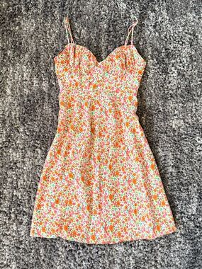 reece mini dress orange Reeve Square Neck Mini Dress Orange  Girl In Mind